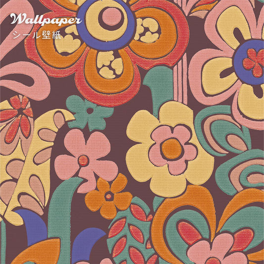 [Sample] Peelable wallpaper sticker type Retrotore revival wallpaper TRT-RV01 Flower Heaven