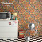 Peelable wallpaper sticker type retro Retrotore wallpaper (49cm x 2.5m size) TRT-RV01 Flower Heaven