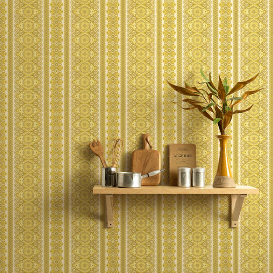 Peelable wallpaper, no-adhesive type Retrotore Re Vintage Wall Paper (49cm x 2.5m size) NRT-VW28 Mimosa