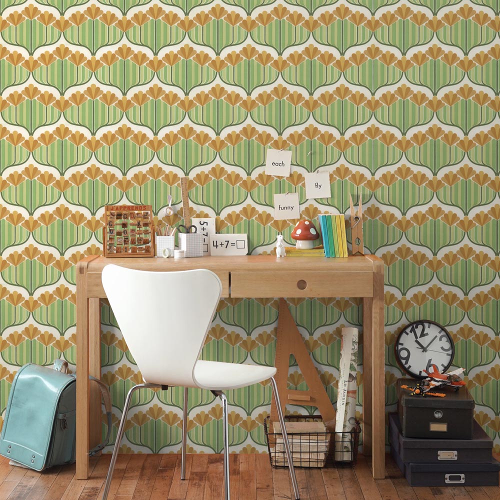 Peelable wallpaper, no-adhesive type Retrotore Re Vintage Wall Paper (49cm x 2.5m size) NRT-VW29 Shallot