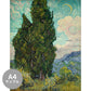 [Sample] Peelable Mural Wallpaper - No Glue - Van Gogh Cypresses