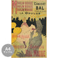 [Sample] Removable mural wallpaper without glue Lautrec La Goulue from Moulin Rouge