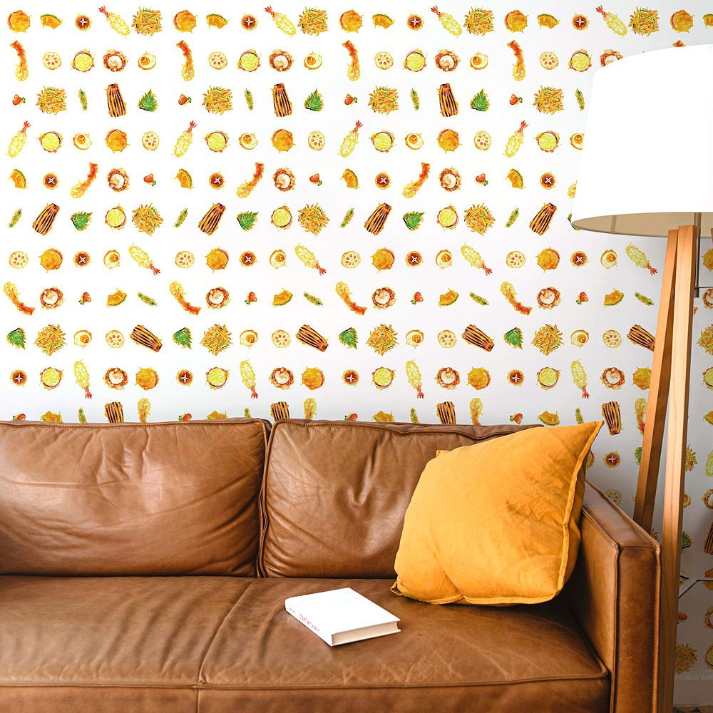 [Sample] Peelable wallpaper, no-paste wallpaper, WALLTZ Yusuke Iwatani Tempura, White, NWZ-TPWH