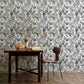 Peelable Wallpaper Non-adhesive Type WALLTZ Murayama Tomoaki Tropical Rainforest Black NWZ-TFBK (49cm×2.7m size)
