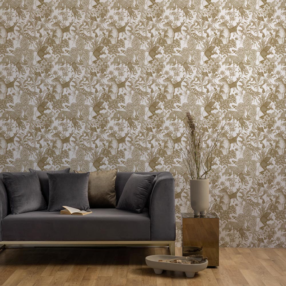 [Sample] Removable Wallpaper Sticker Type WALLTZ Murayama Tomoaki Tropical rainforest Brown TWZ-TFBR