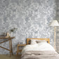 Removable Wallpaper Sticker Type WALLTZ Murayama Tomoaki Tropical Rainforest Double Gray TWZ-TFDGY (49cm×2.5m size)