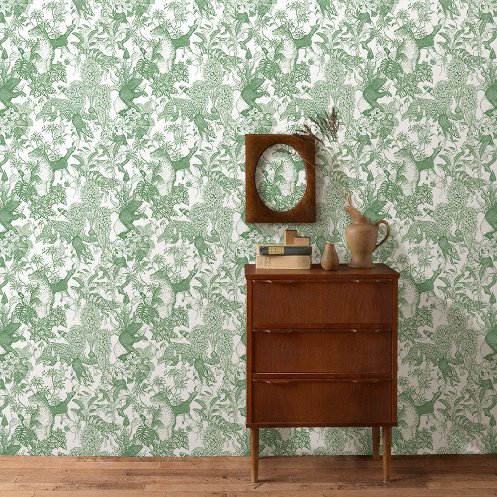 [Sample] Removable Wallpaper Sticker Type WALLTZ Murayama Tomoaki Tropical Rainforest Green TWZ-TFGR