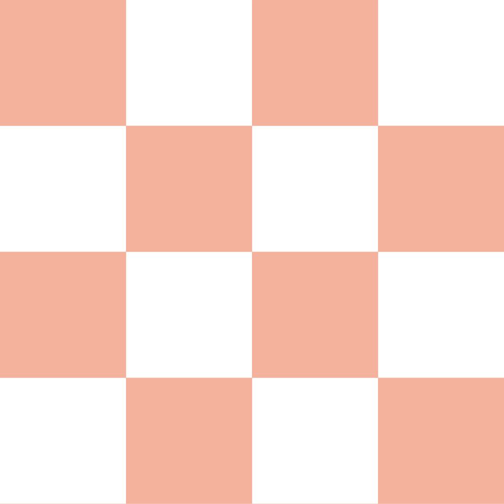 Peelable wallpaper, no adhesive, What's poppin? Checker, L (49cm x 3m size), Salmon