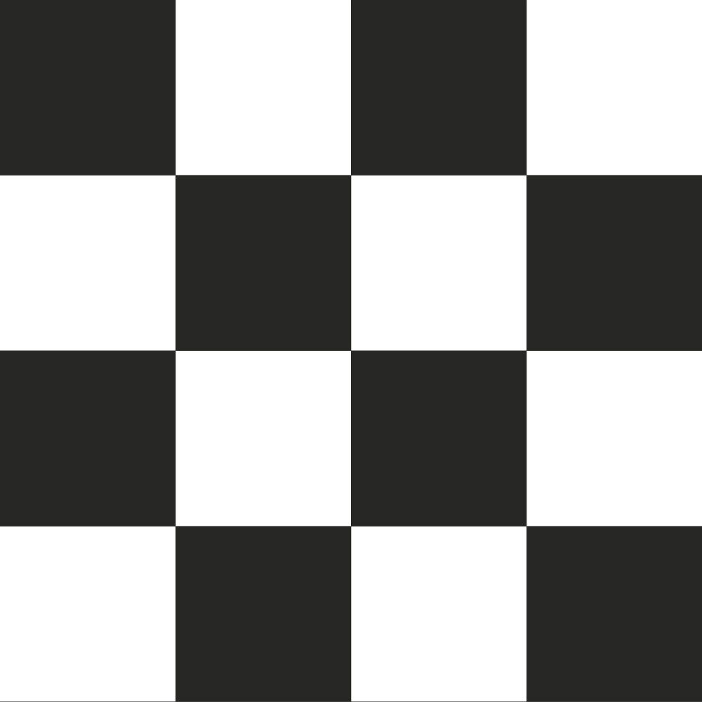 Peelable wallpaper, no adhesive, What's poppin? Checker, L (49cm x 2.5m size), black