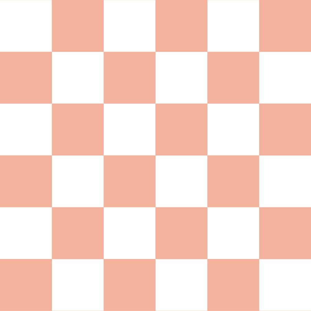 Peelable wallpaper sticker type What's poppin? Checker M (49cm x 2.5m size) Salmon