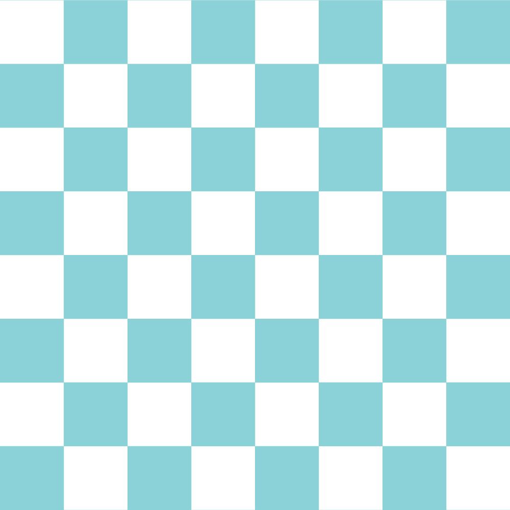 Peelable wallpaper sticker type What's poppin? Checker S (49cm x 2.5m size) Turquoise