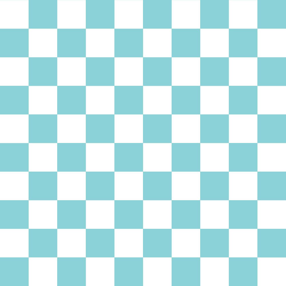 Peelable wallpaper, no adhesive What's poppin? Checker XS (49cm x 2.5m size) Turquoise