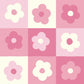 Peelable wallpaper sticker type What's poppin? Daisy Block (49cm x 2.5m size) Peach jelly