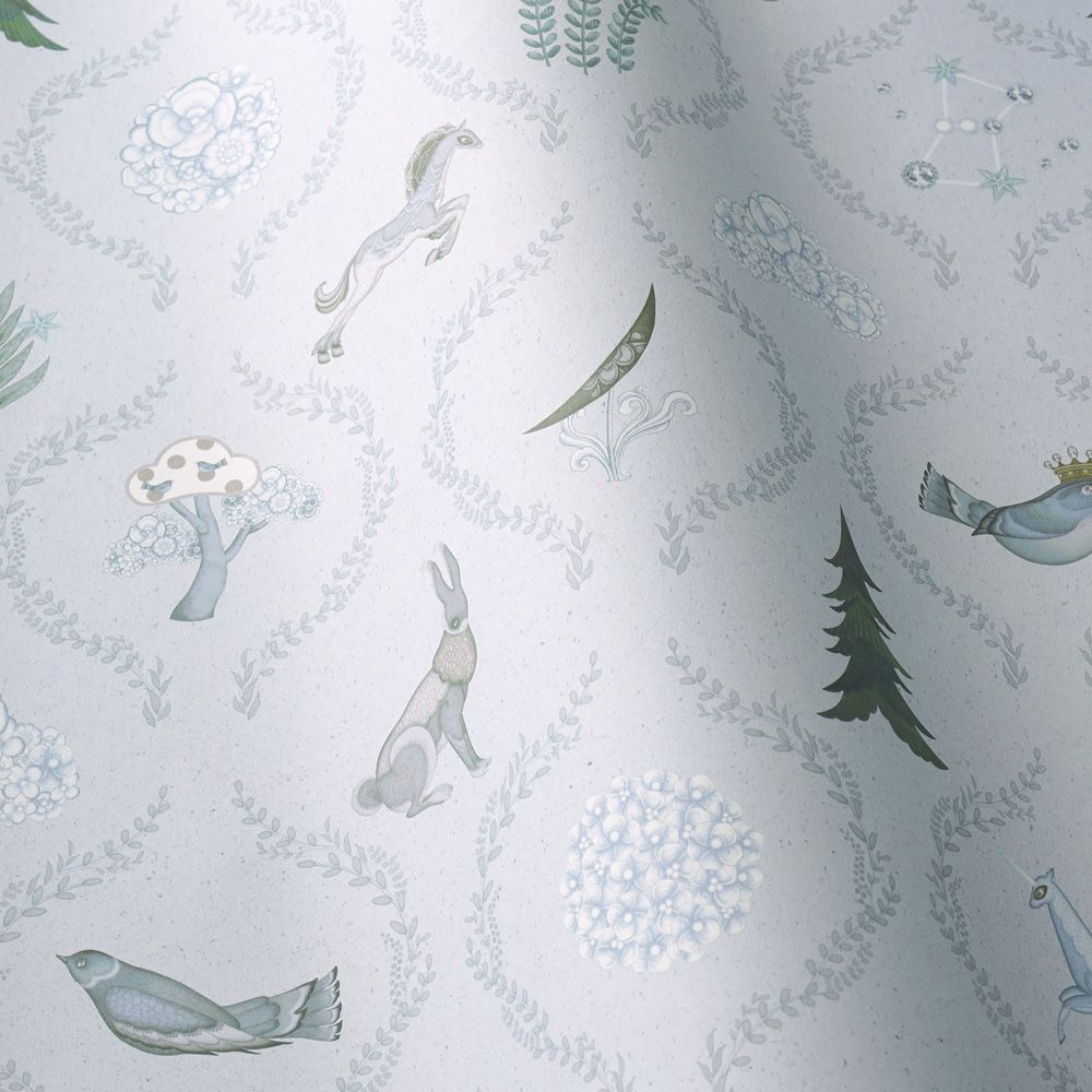 Removable Wallpaper Glueless Wallpaper WALLTZ AYA KATO Gift from the Galaxy Gray NWZ-GOGY (49cm x 2.7m size)