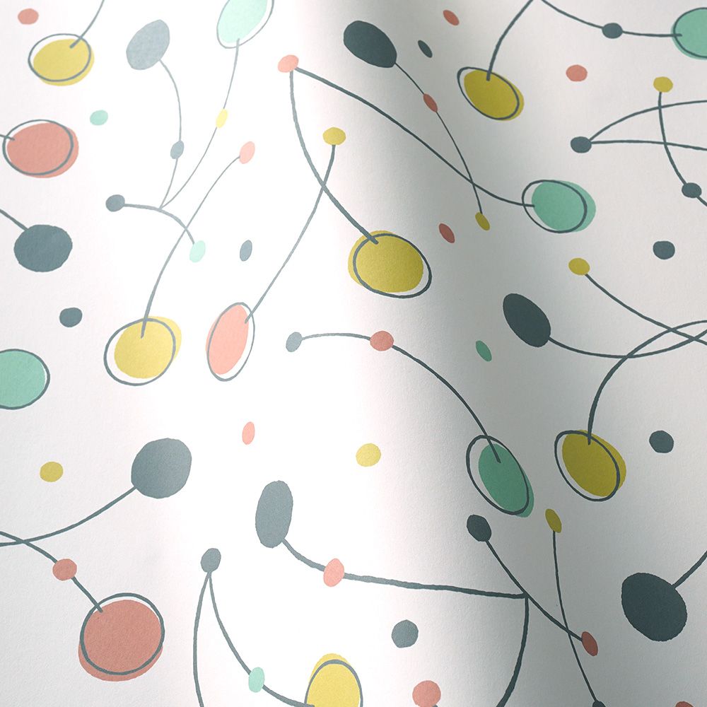 Peelable wallpaper, no-paste wallpaper WALLTZ Day Starter cherry White NWZ-CHWH (49cm x 3m size)