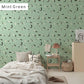 Peelable wallpaper, no-paste wallpaper, WALLTZ Day Starter rhythmical Mint Green NWZ-RCMG (49cm x 3.3m size)
