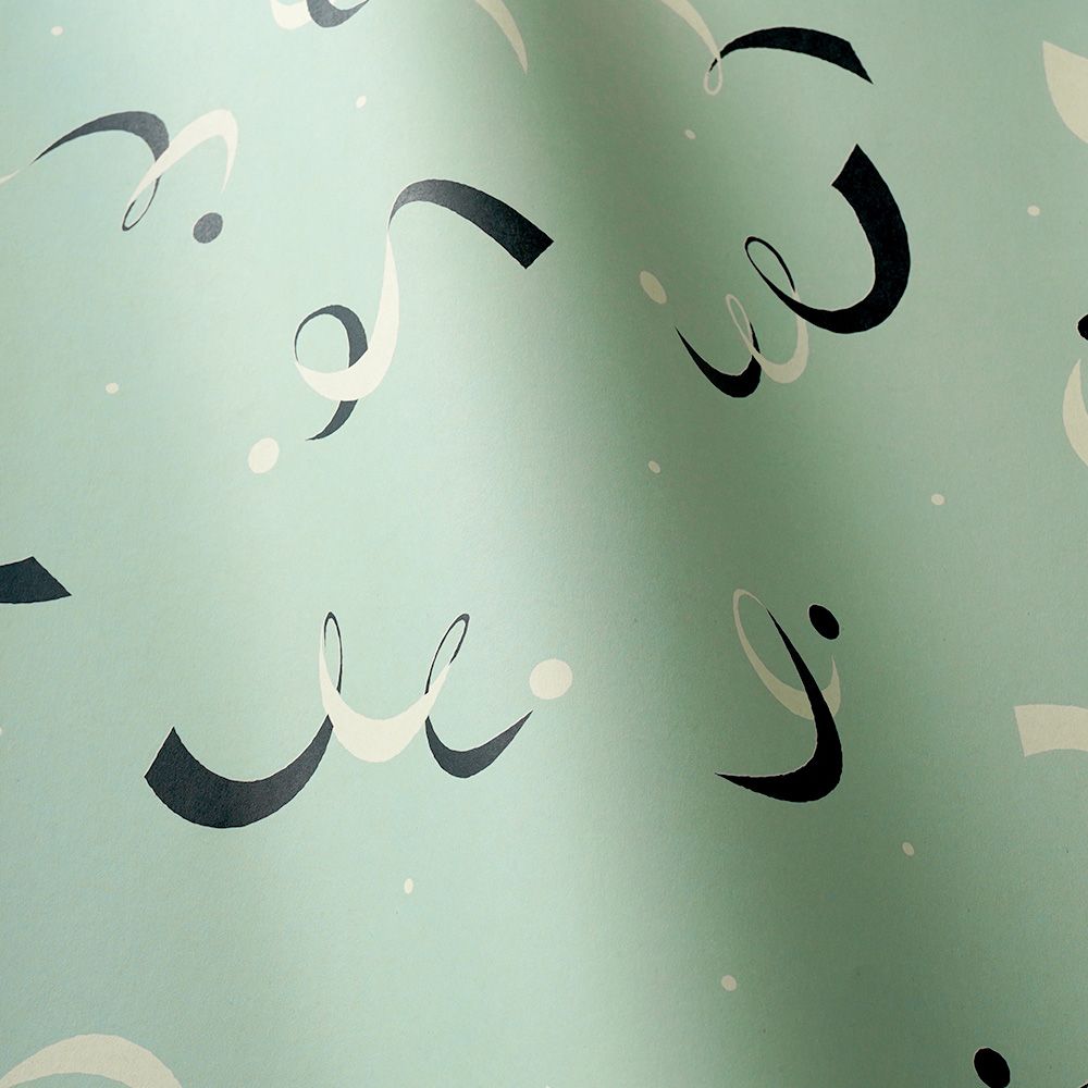 Peelable wallpaper, no-paste wallpaper, WALLTZ Day Starter rhythmical Mint Green NWZ-RCMG (49cm x 3.3m size)