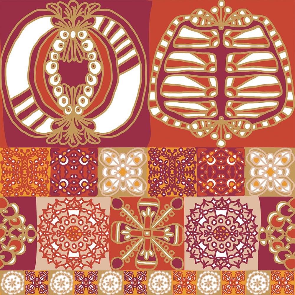 Peelable wallpaper, no-paste wallpaper WALLTZ Junko Hashi 2% Orange NWZ-2POR (49cm x 3m size)