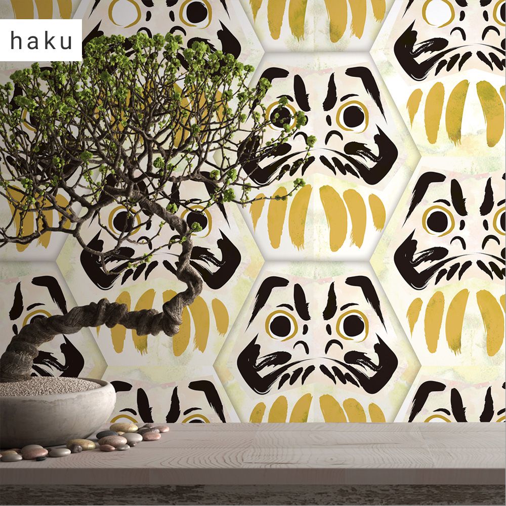 [Sample] Removable Wallpaper Non-adhesive Wallpaper WALLTZ Junko Hashi Daruma Kikko Haku NWZ-DKHK