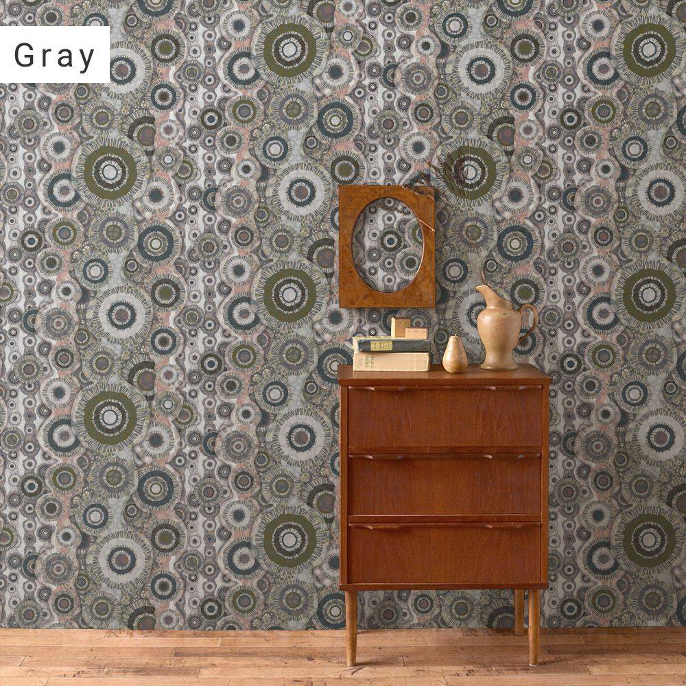 Peelable wallpaper, no-paste wallpaper WALLTZ Junko Hashi Sai-Bow [Static] Gray NWZ-SSGY (49cm x 3m size)
