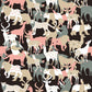 Peelable wallpaper, no-paste wallpaper, WALLTZ Kayo Horaguchi GOOD FRIENDS Black NWZ-GFBK (49cm x 3.3m size)