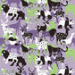 Peelable wallpaper, no-paste wallpaper, WALLTZ Kayo Horaguchi GOOD FRIENDS Purple NWZ-GFPR (49cm x 2.5m size)
