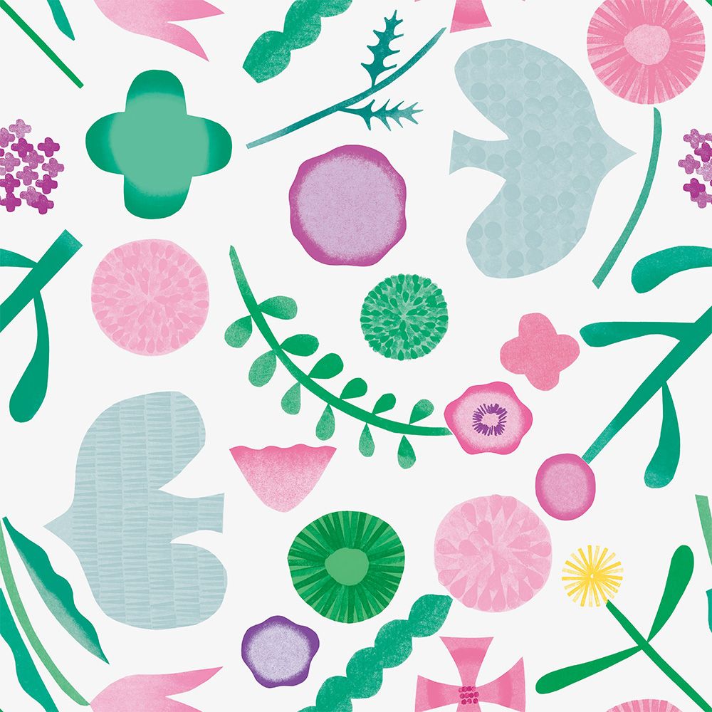 Peelable wallpaper, no-paste wallpaper WALLTZ Naoko Horiguchi garden natural NWZ-GDNA (49cm x 2.7m size)