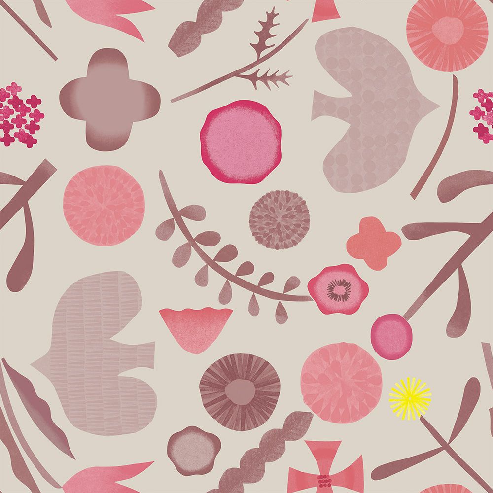 Peelable wallpaper, no-paste wallpaper WALLTZ Naoko Horiguchi garden rose NWZ-GDRS (49cm x 2.7m size)