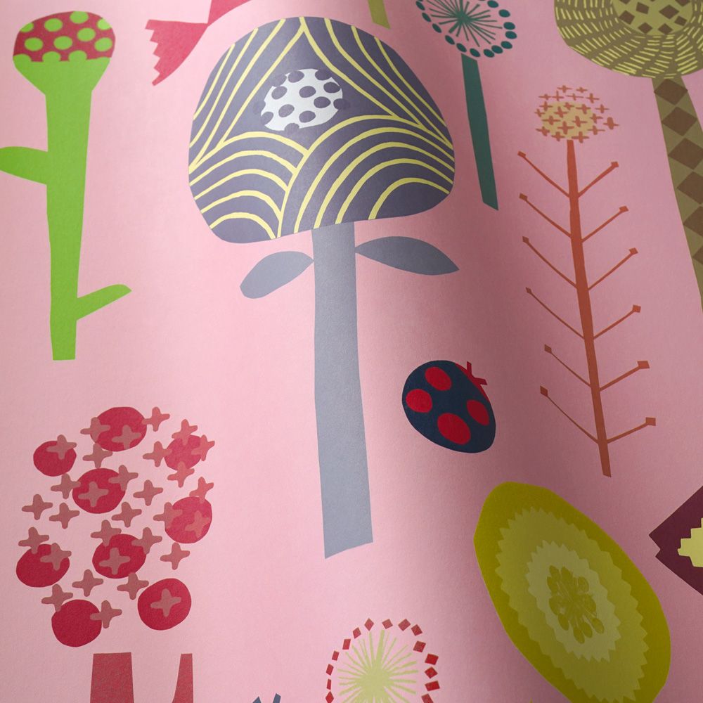 Peelable wallpaper, no-paste wallpaper WALLTZ Naoko Horiguchi Hana Pink NWZ-HNPK (49cm x 2.7m size)