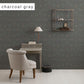 Peelable wallpaper, no-paste wallpaper, WALLTZ Teppei Higashi over botanical charcoal gray NWZ-OBCG (49cm x 3m size)