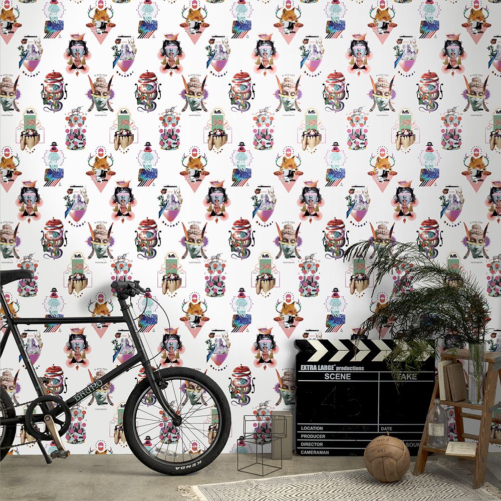 Peelable wallpaper, no-paste wallpaper WALLTZ Teppei Higashi YAOYOROZU NWZ-YYRZ (49cm x 3.3m size)