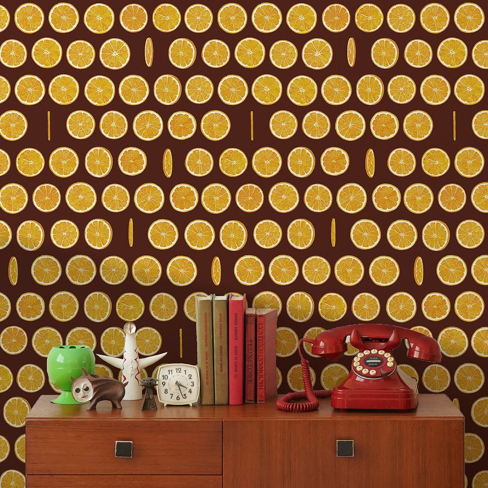 Peelable wallpaper, sticker type, WALLTZ Yusuke Iwatani Orangette, Brown, TWZ-OJBR (49cm x 3.3m size)