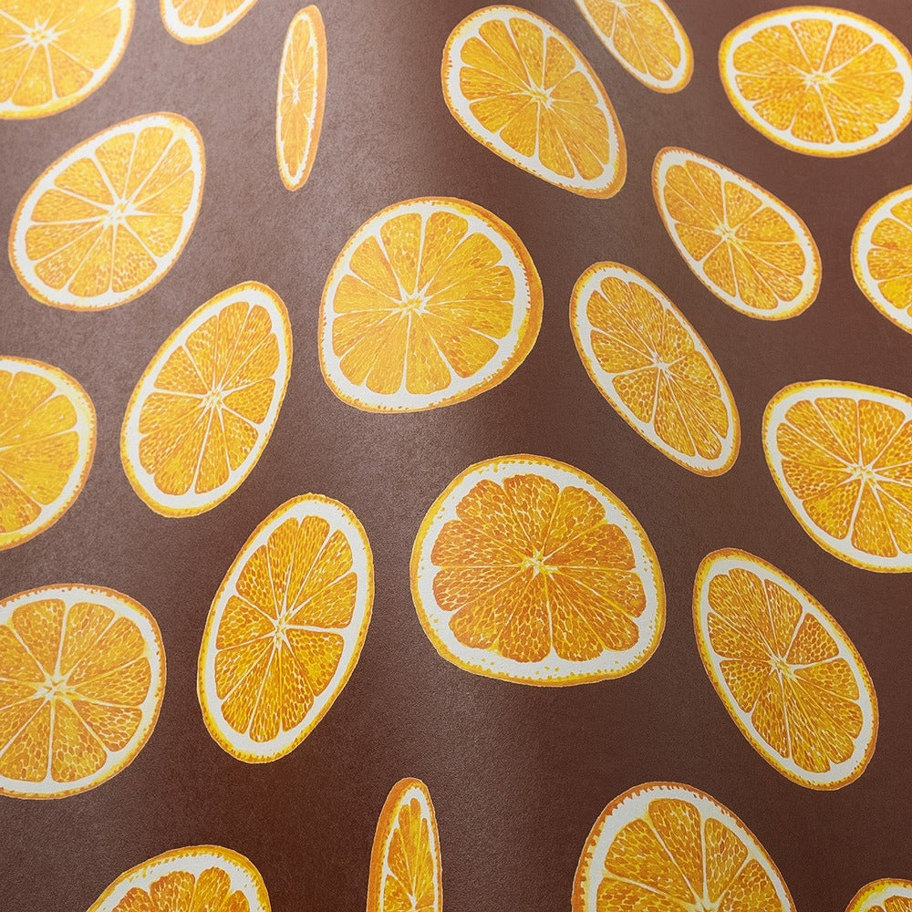 Peelable wallpaper, glue-free wallpaper, WALLTZ Yusuke Iwatani Orangette, Brown, NWZ-OJBR (49cm x 3m size)