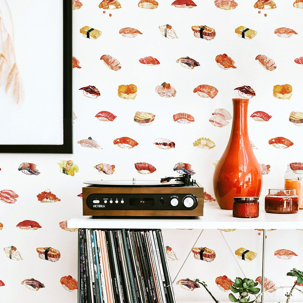 Peelable wallpaper sticker type WALLTZ Yusuke Iwatani sushi TWZ-OSSI (49cm x 2.7m size)