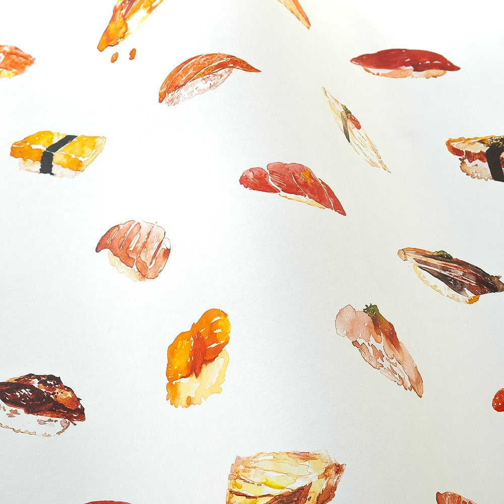 Peelable wallpaper sticker type WALLTZ Yusuke Iwatani sushi TWZ-OSSI (49cm x 2.7m size)