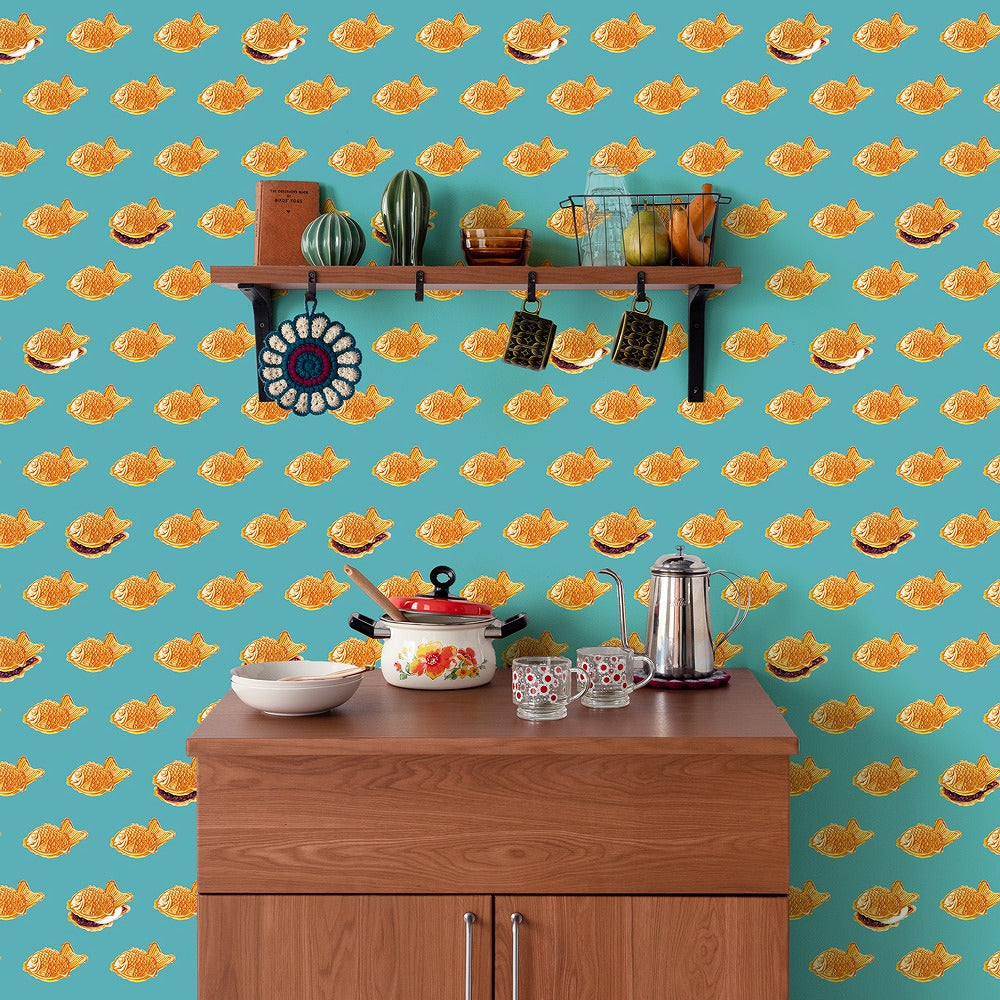 Peelable wallpaper sticker type WALLTZ Yusuke Iwatani Taiyaki TWZ-TIYK (49cm x 2.7m size)
