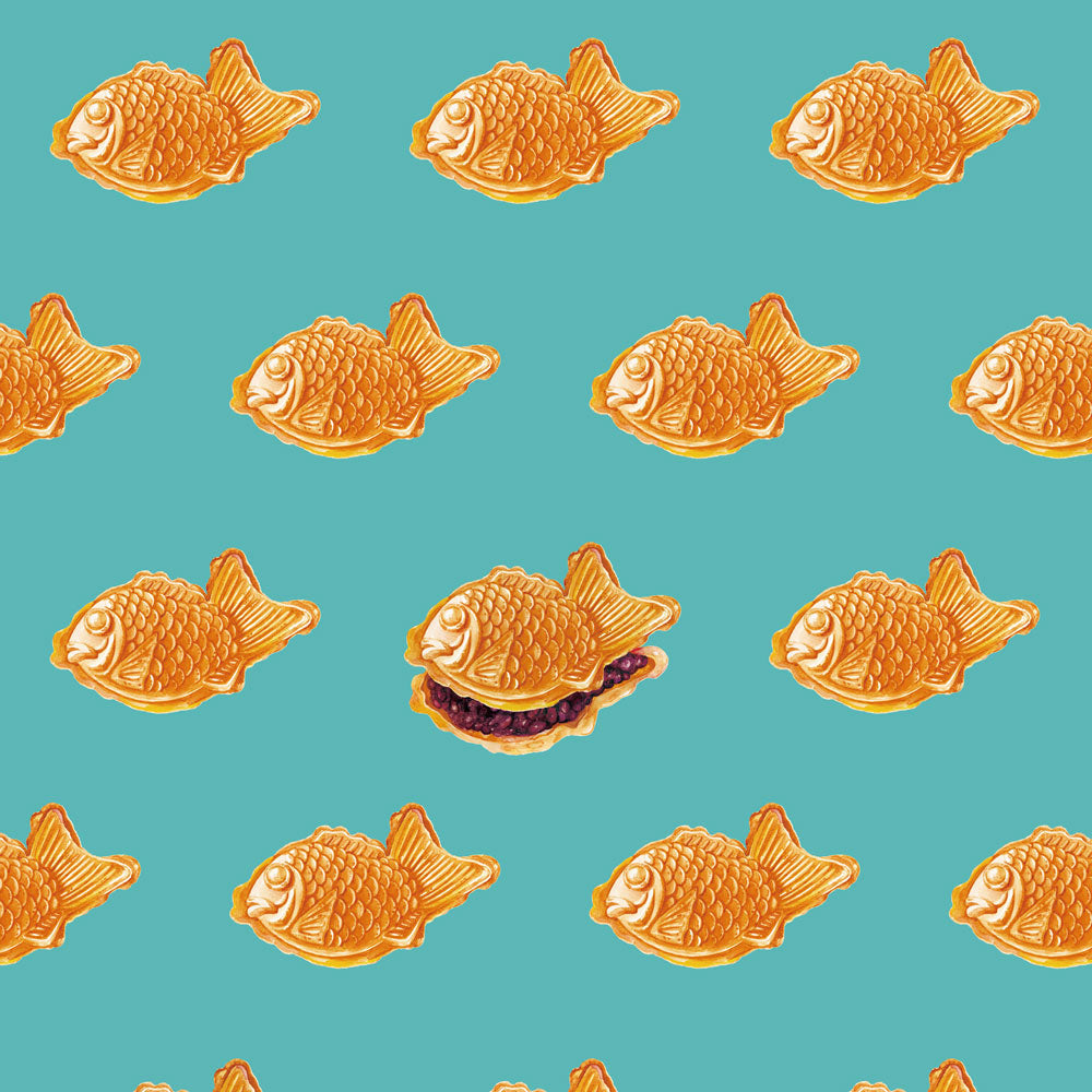 Peelable wallpaper, no-paste wallpaper WALLTZ Yusuke Iwatani Taiyaki NWZ-TIYK (49cm x 3m size)