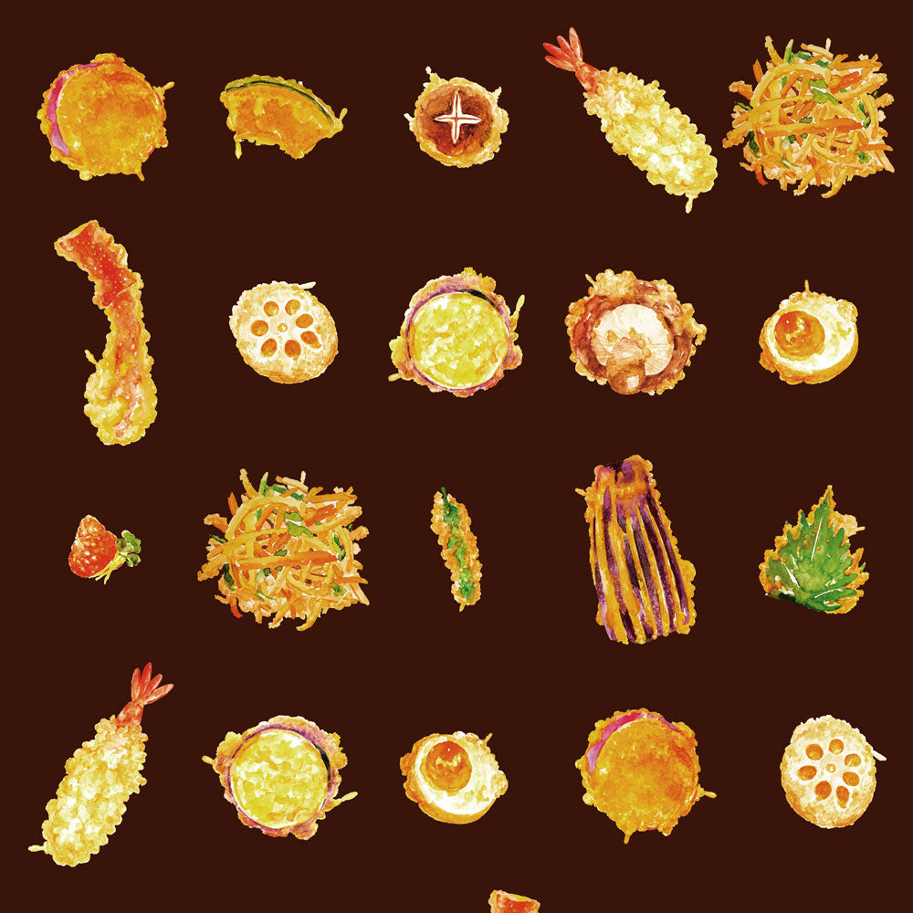 Peelable wallpaper, glue-free wallpaper, WALLTZ Yusuke Iwatani Tempura, brown, NWZ-TPBR (49cm x 2.5m size)