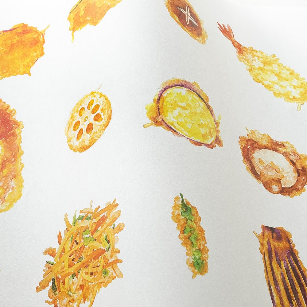 Peelable wallpaper, no-paste wallpaper, WALLTZ Yusuke Iwatani Tempura, White, NWZ-TPWH (49cm x 2.5m size)