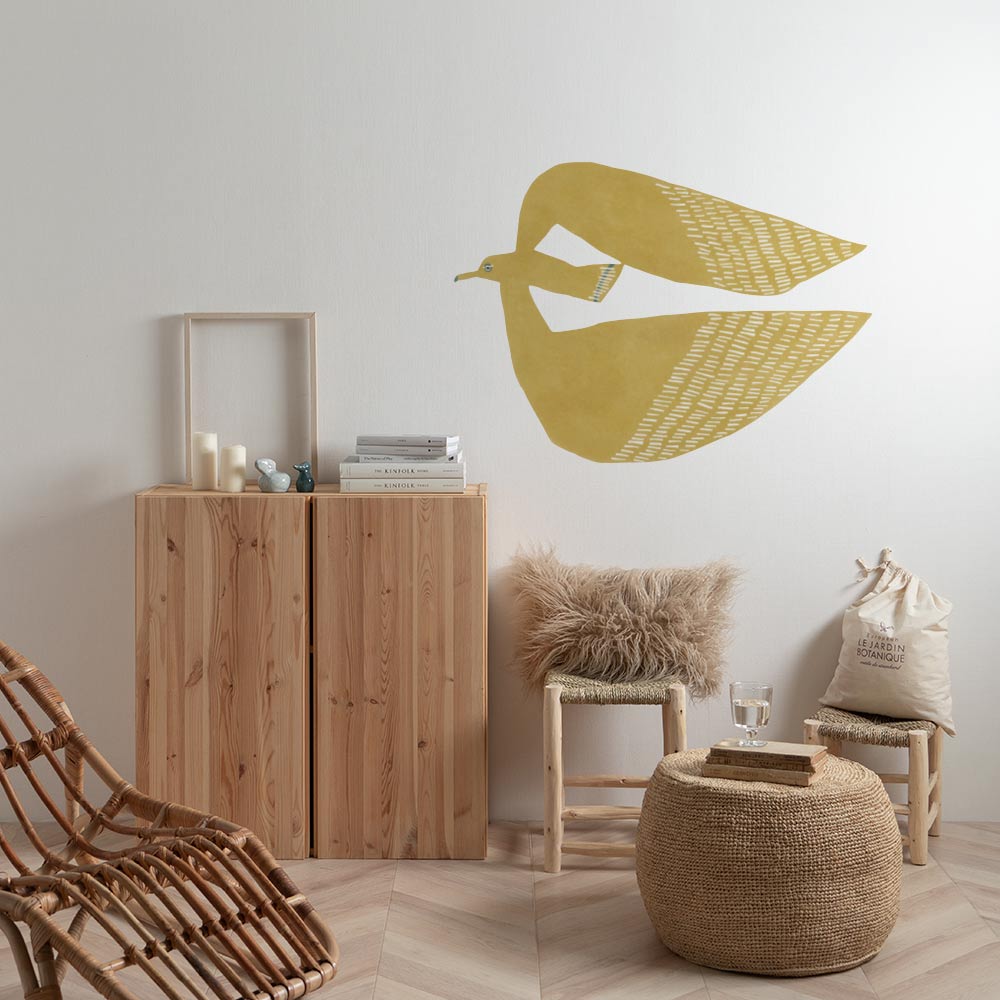 Removable Wall decal WALLTZ kata kata Albatross Brown