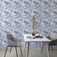 Peelable Wallpaper Non-adhesive Type WALLTZ Murayama Tomoaki Japanese forest Blue NWZ-JFBL (49cm×2.5m size)