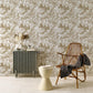 Removable Wallpaper Non-Adhesive Type WALLTZ Murayama Tomoaki Japanese Forest Brown NWZ-JFBR (49cm×3.3m size)