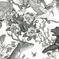 Removable Wallpaper Non-adhesive Type WALLTZ Murayama Tomoaki Japanese forest Double Black NWZ-JFDBK (49cm×3m size)