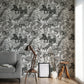 [Sample] Removable Wallpaper Non-adhesive Type WALLTZ Tomoaki Murayama Japanese forest Double Black NWZ-JFDBK