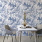 [Sample] Removable Wallpaper Sticker Type WALLTZ Tomoaki Murayama Japanese forest Double Blue TWZ-JFDBL