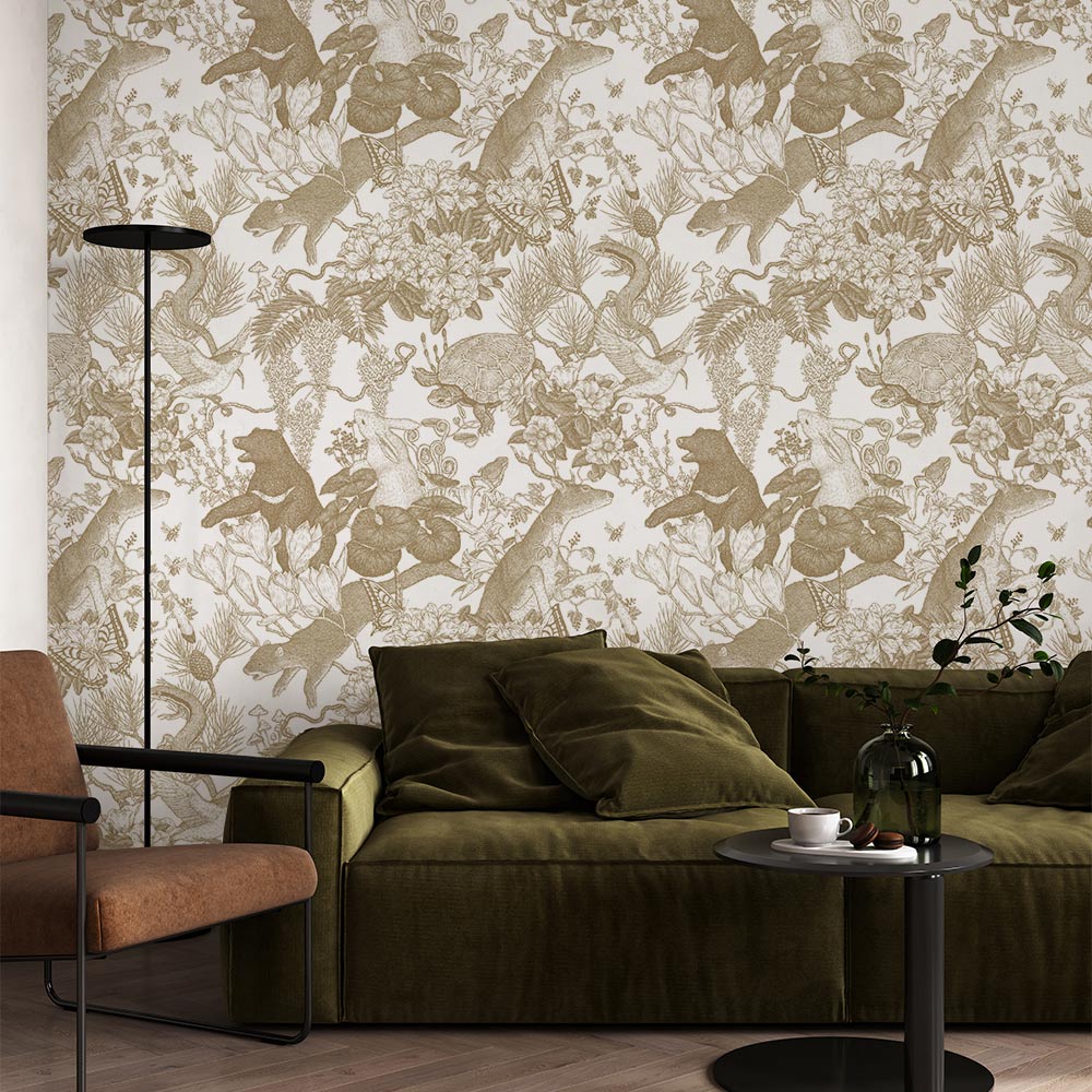 [Sample] Removable Wallpaper Sticker Type WALLTZ Tomoaki Murayama Japanese forest Double Brown TWZ-JFDBR