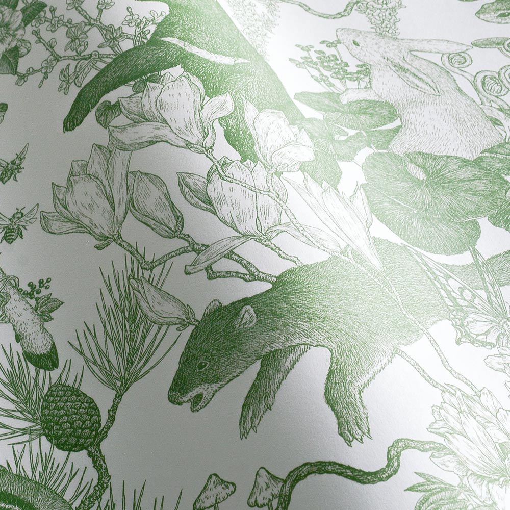 Peelable Wallpaper Non-adhesive Type WALLTZ Murayama Tomoaki Japanese forest Green NWZ-JFGR (49cm×3m size)