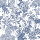Removable Wallpaper Sticker Type WALLTZ Murayama Tomoaki Tropical Rainforest Blue TWZ-TFBL (49cm×2.5m size)