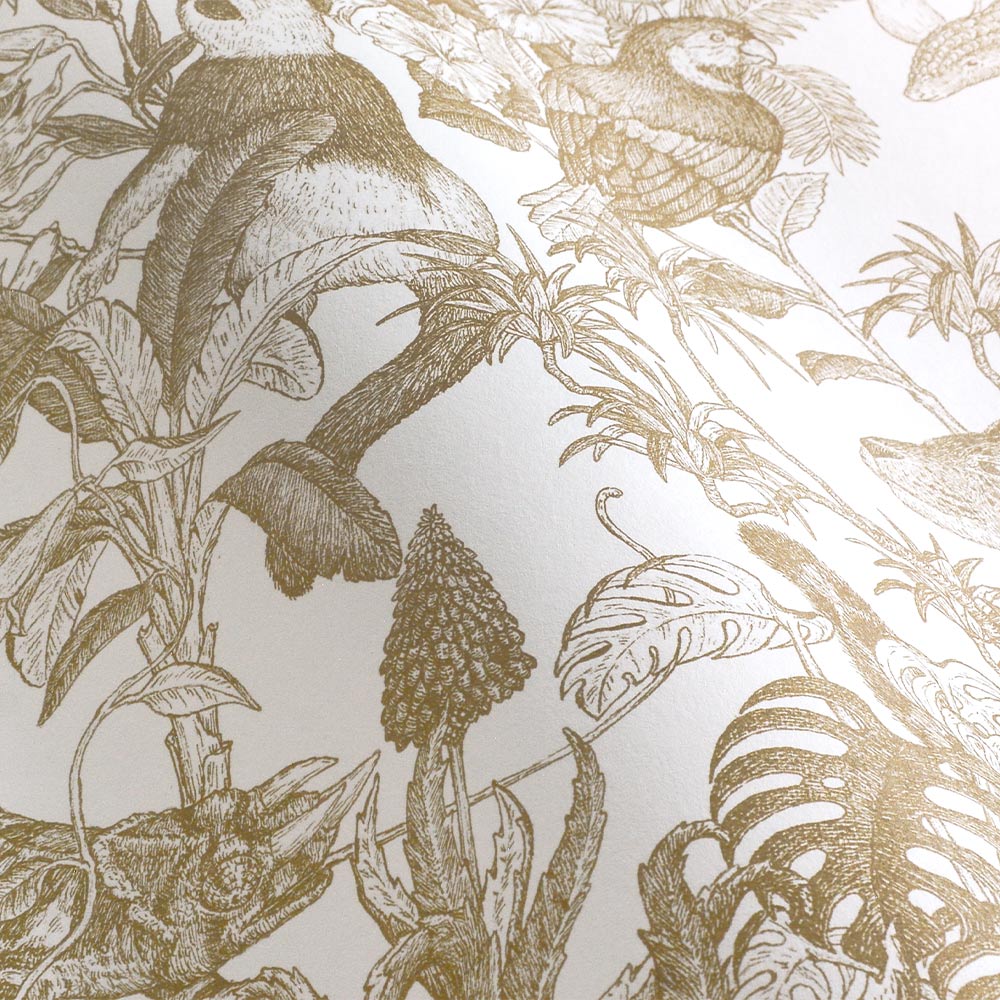 Peelable Wallpaper Non-adhesive Type WALLTZ Murayama Tomoaki Tropical Rainforest Brown NWZ-TFBR (49cm×2.7m size)
