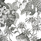 Peelable Wallpaper Non-adhesive Type WALLTZ Murayama Tomoaki Tropical Rainforest Double Black NWZ-TFDBK (49cm×3.3m size)